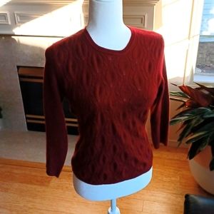 Avvenire Cabernet 100%Cashmere Sweater,size Medium